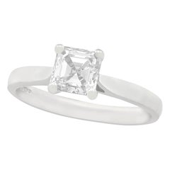 GIA Certified Diamond and Platinum Solitaire Engagement Ring
