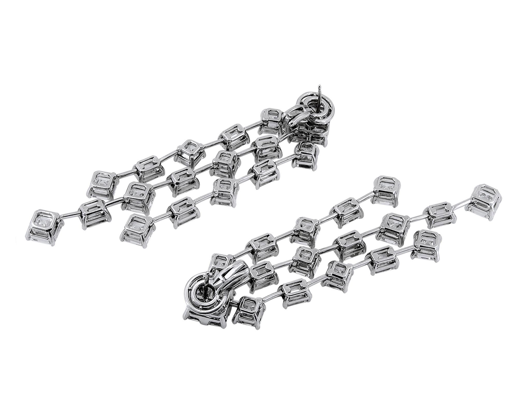 Mixed Cut Spectra Fine Jewelry GIA Certified Diamond Chandelier Earrings For Sale