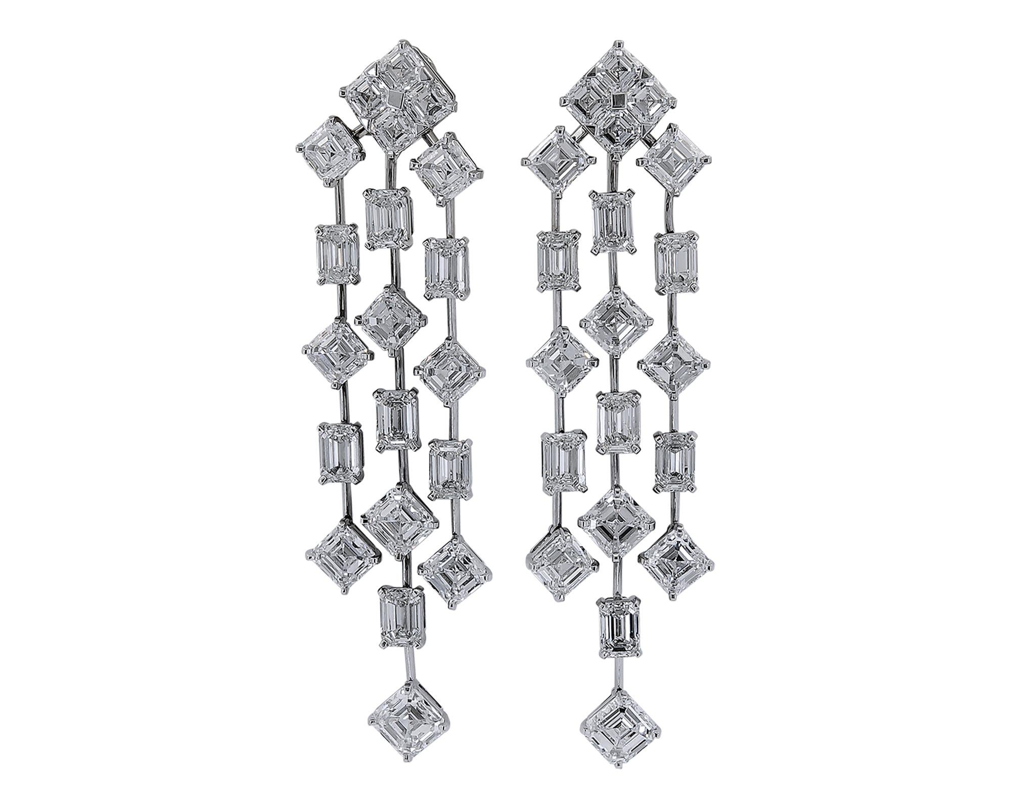 Spectra Fine Jewelry GIA-zertifizierte Diamant-Kronleuchter-Ohrringe im Zustand „Neu“ im Angebot in New York, NY