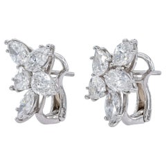 GIA Certified Diamond Cluster Earrings
