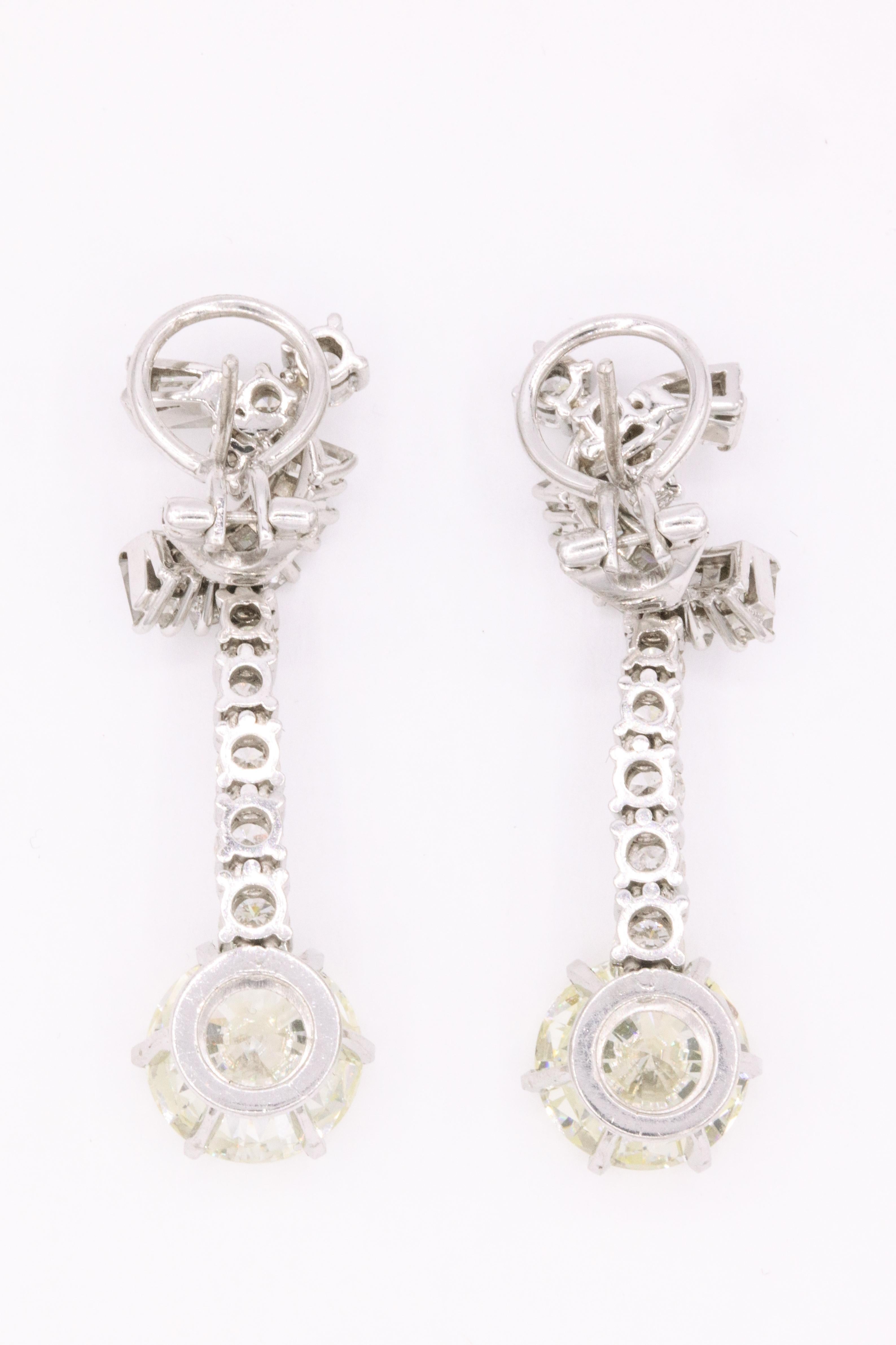 GIA Certified Diamond Drop Earrings 8.80 Carat 4