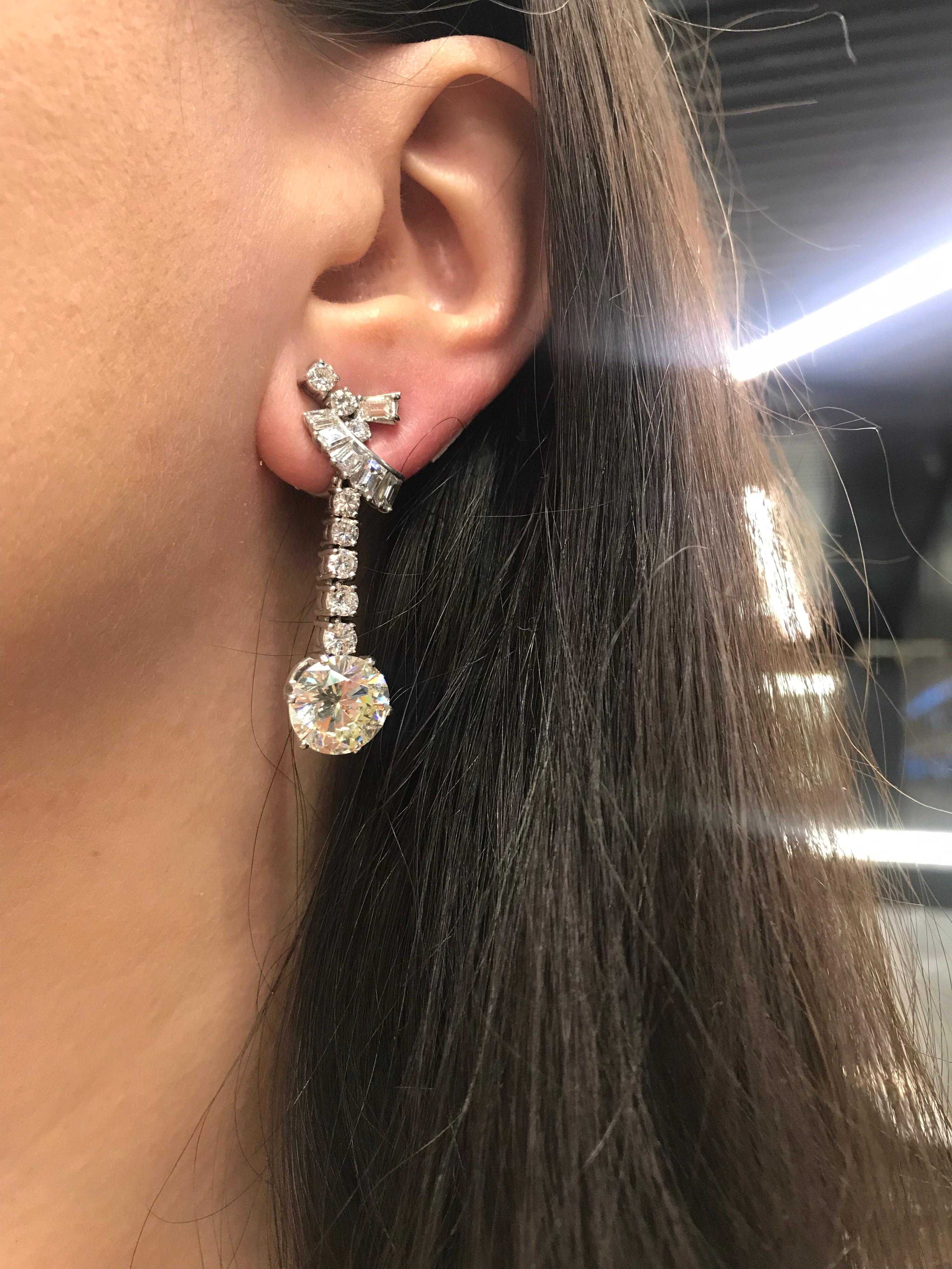 GIA Certified Diamond Drop Earrings 8.80 Carat 6
