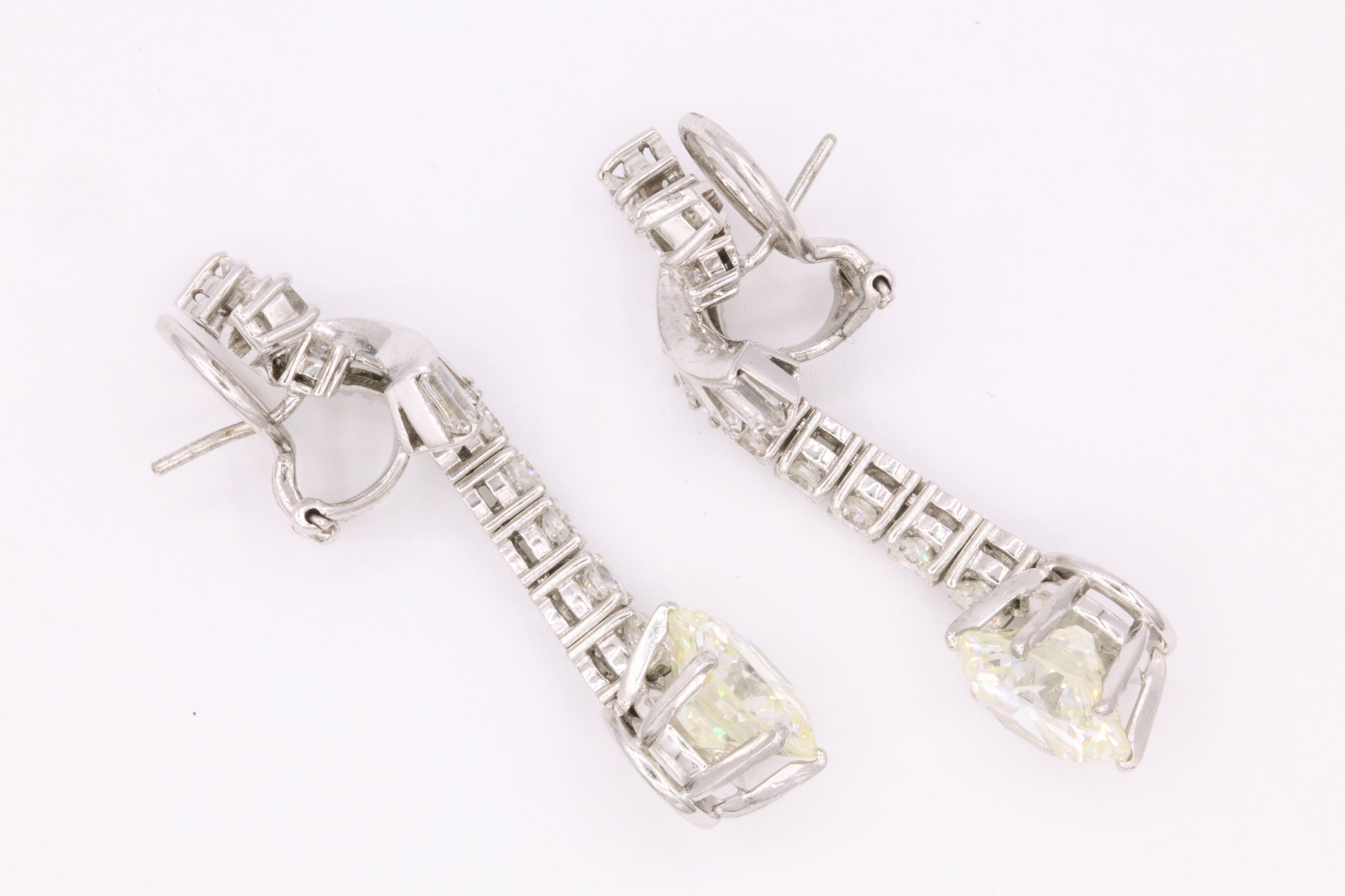 GIA Certified Diamond Drop Earrings 8.80 Carat 3