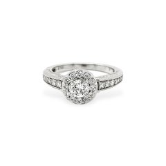 GIA Certified Diamond Engagement Ring 0.43 Carat 14 Karat White Gold