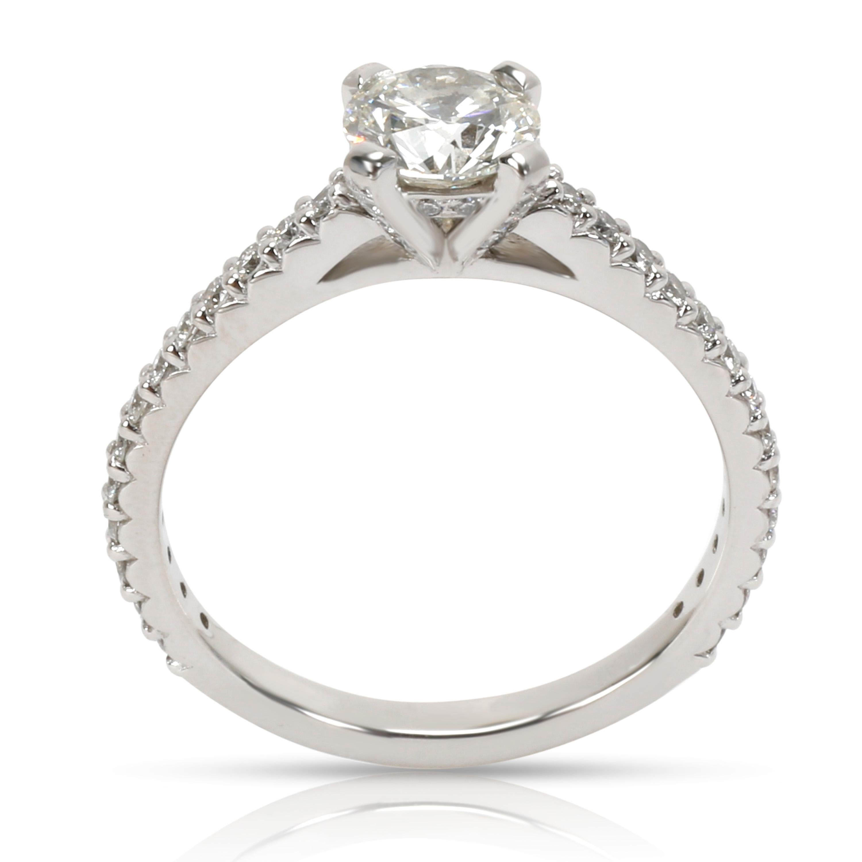 Round Cut GIA Certified Diamond Engagement Ring in Platinum