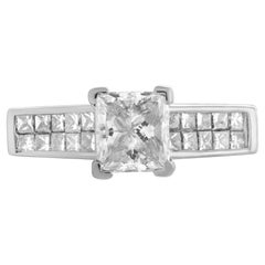 Vintage GIA Certified Diamond Engagement Ring with 1.01cts Rectangular Diamond