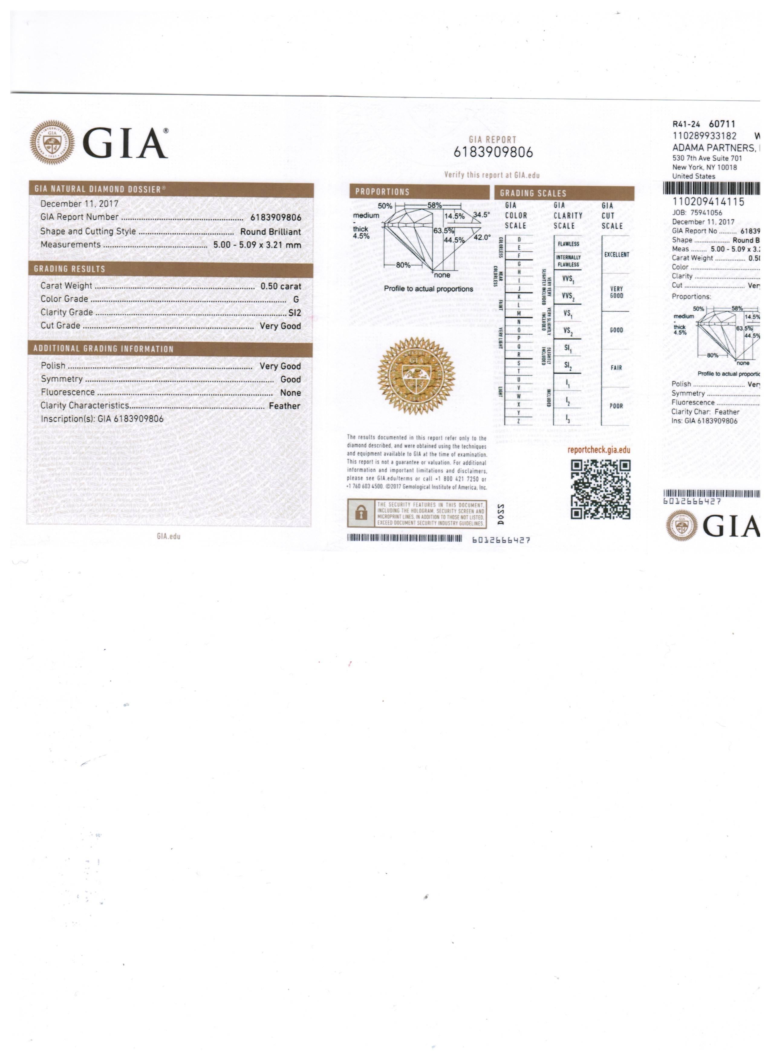 GIA Certified Diamond Round 1.01 CT TW Halo Platinum Gold Engagement Bridal Ring In New Condition In NEW YORK, NY