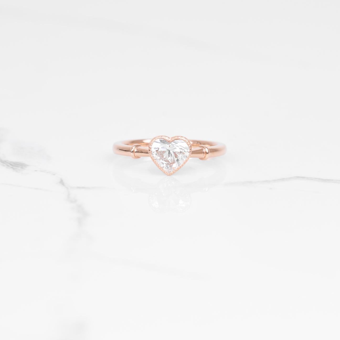 Heart Cut GIA Certified Diamond Heart Solitaire Ring For Sale