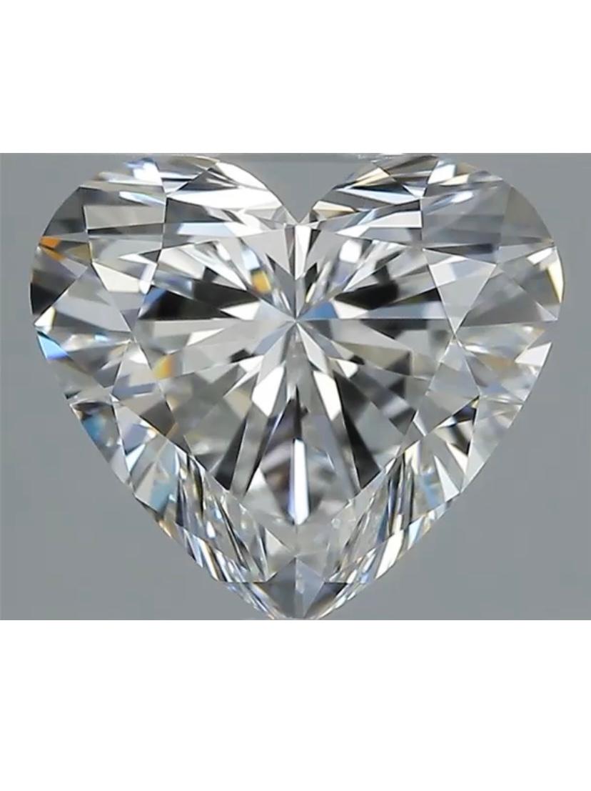 Heart Cut GIA Certified Diamond of 1.51 Carats If Clarity For Sale