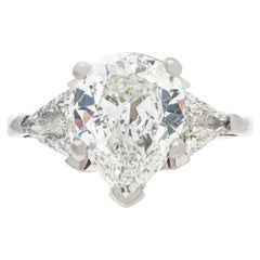 GIA Certified Diamond Pear Brilliant Cut 2.36 Carat Engagement Ring