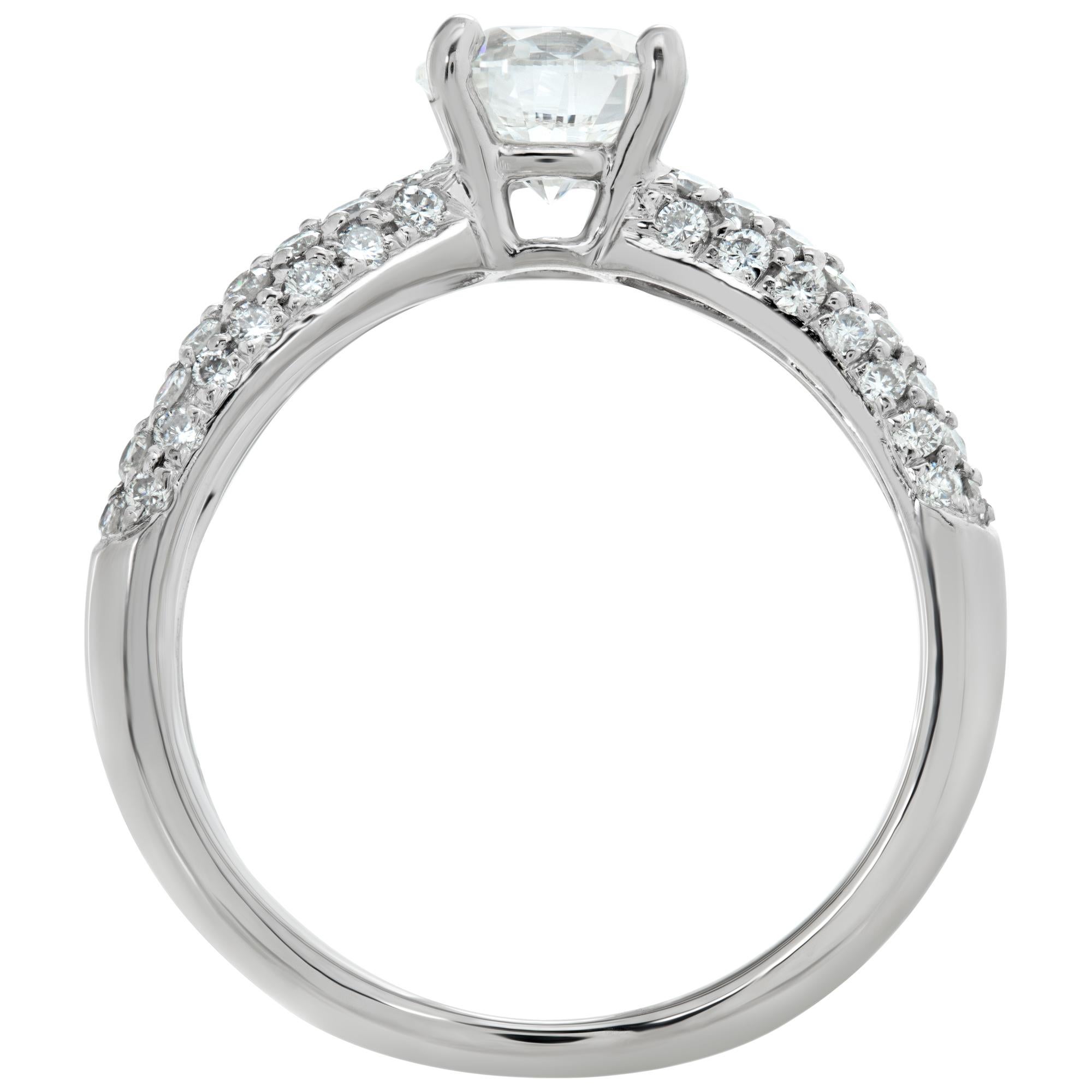 Women's GIA certified diamond Platinum ring For Sale