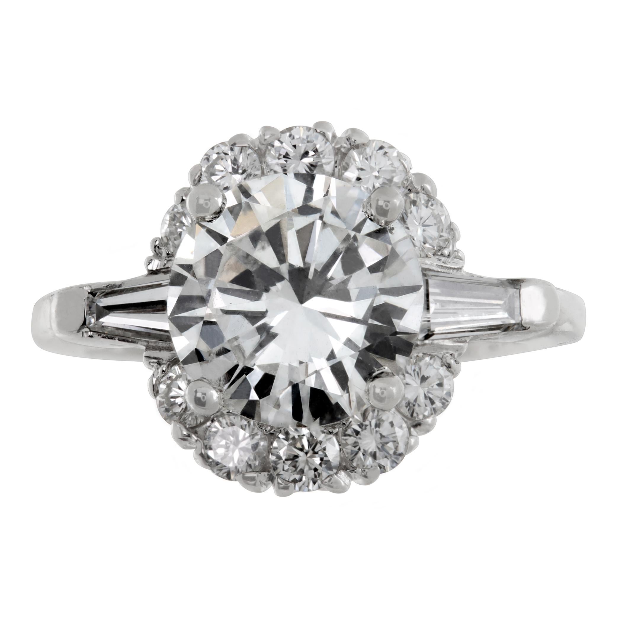 GIA certified diamond platinum ring