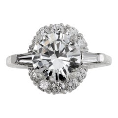 GIA certified diamond platinum ring