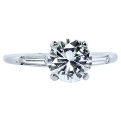GIA Certified Diamond Ring 1.35 ct. H, SI2 with Removable Diamond Bands. TW 2.85