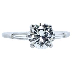 GIA-zertifizierter Diamantring 1,35 Karat. H, SI2 mit abnehmbaren Diamantbändern. TW 2.85