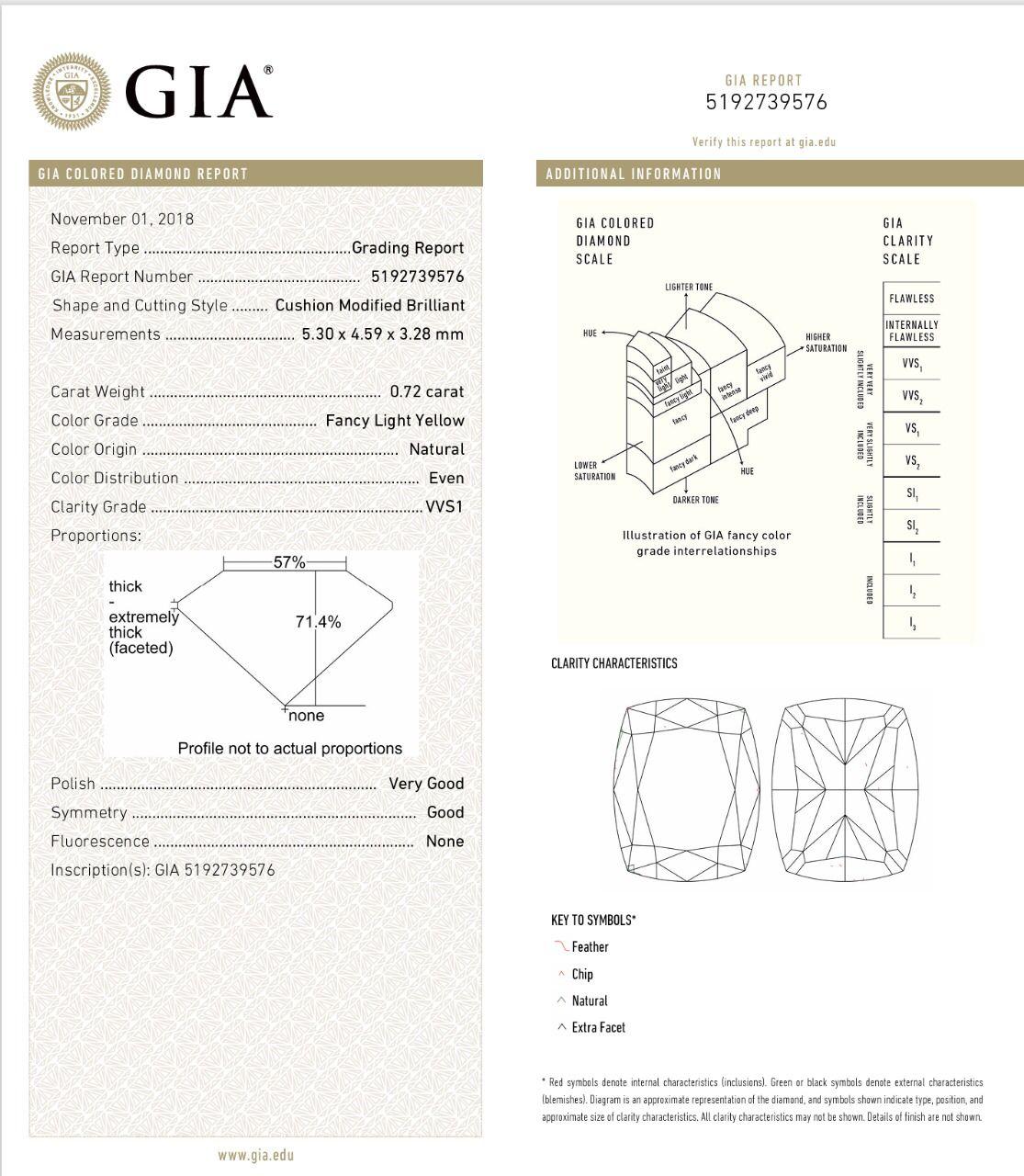 Women's or Men's GIA Certified Diamond Ring For Sale