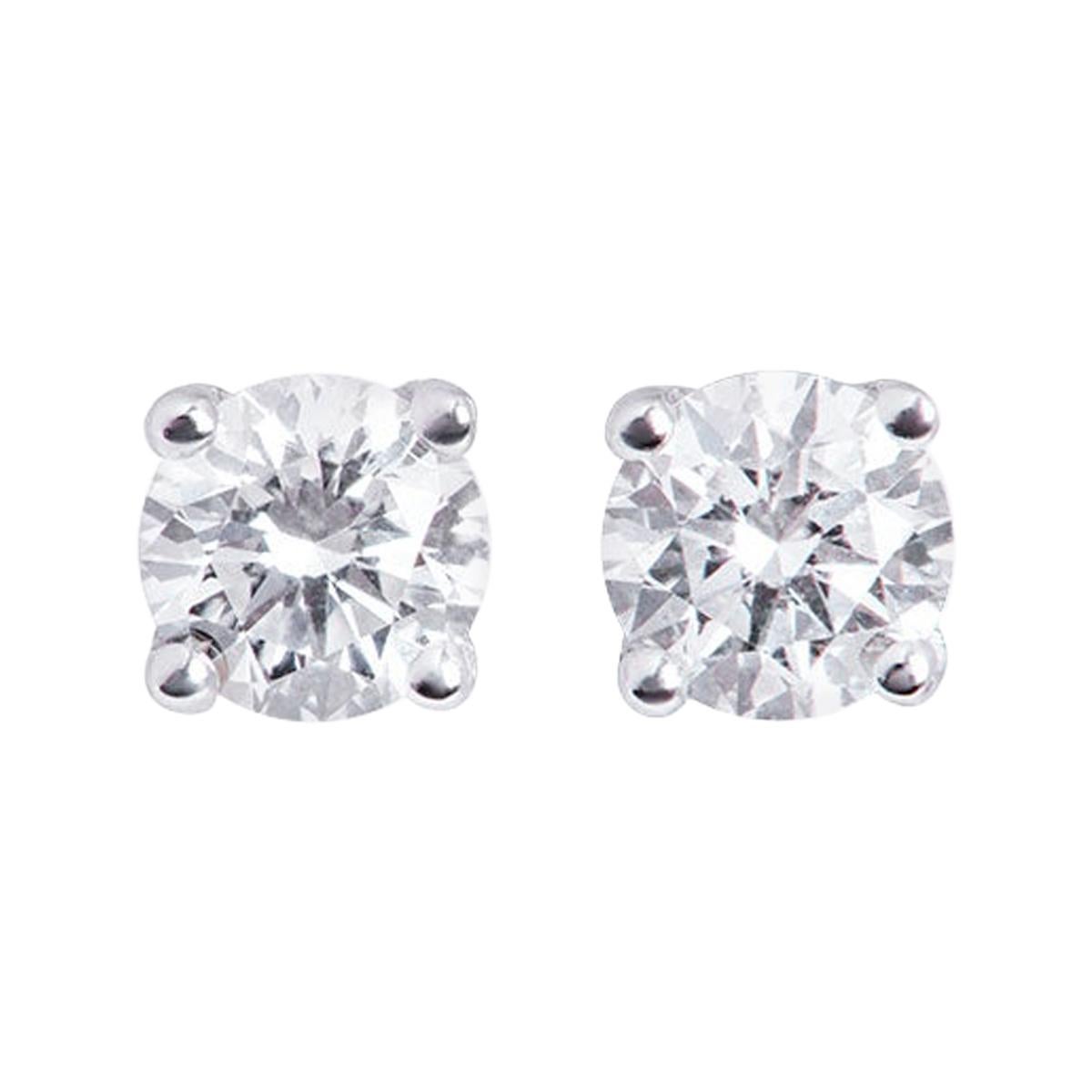 GIA Certified Diamond Stud Earrings 0.82 Carat Total Carat F/VS1