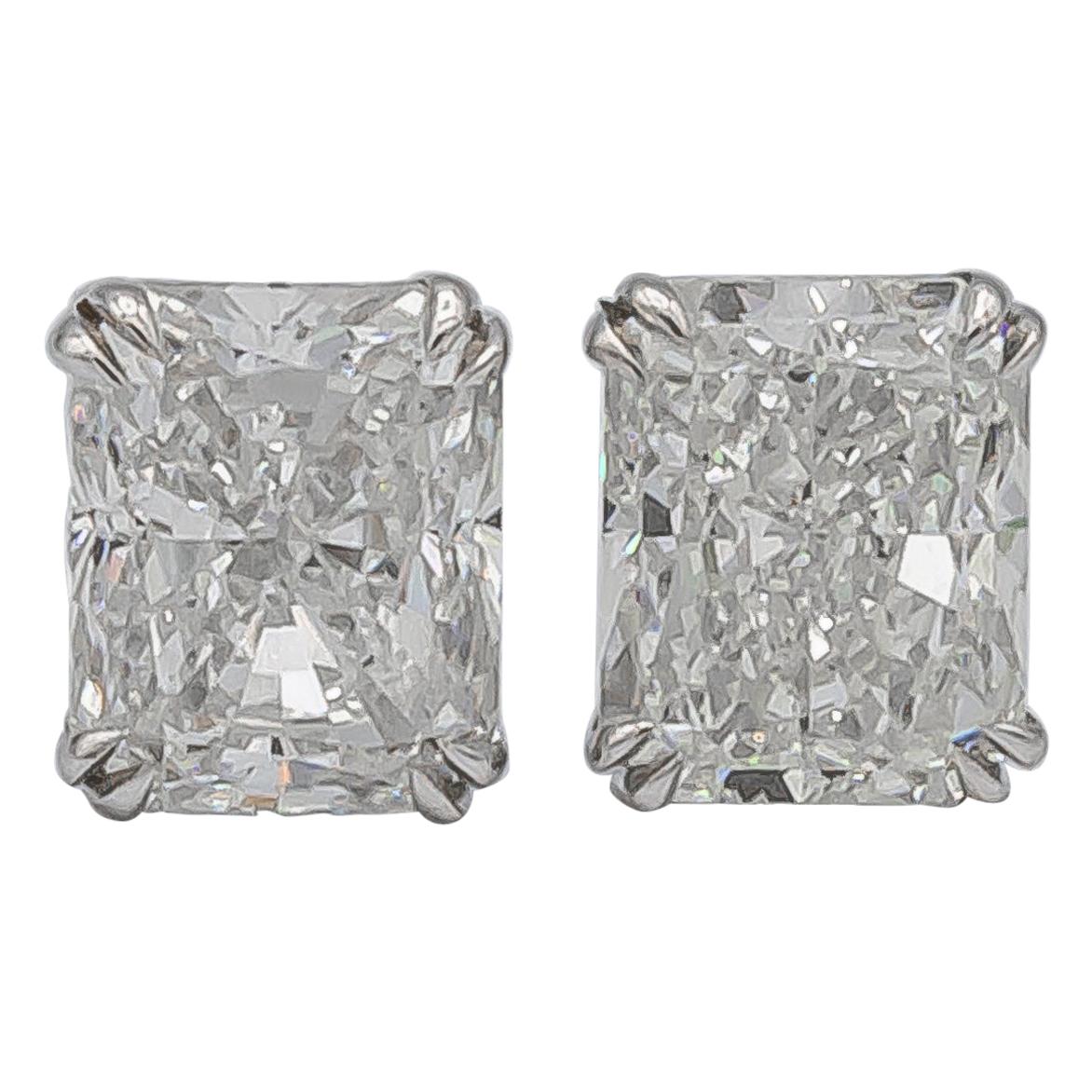 GIA Certified Diamond Stud Earrings 1 Carat Each