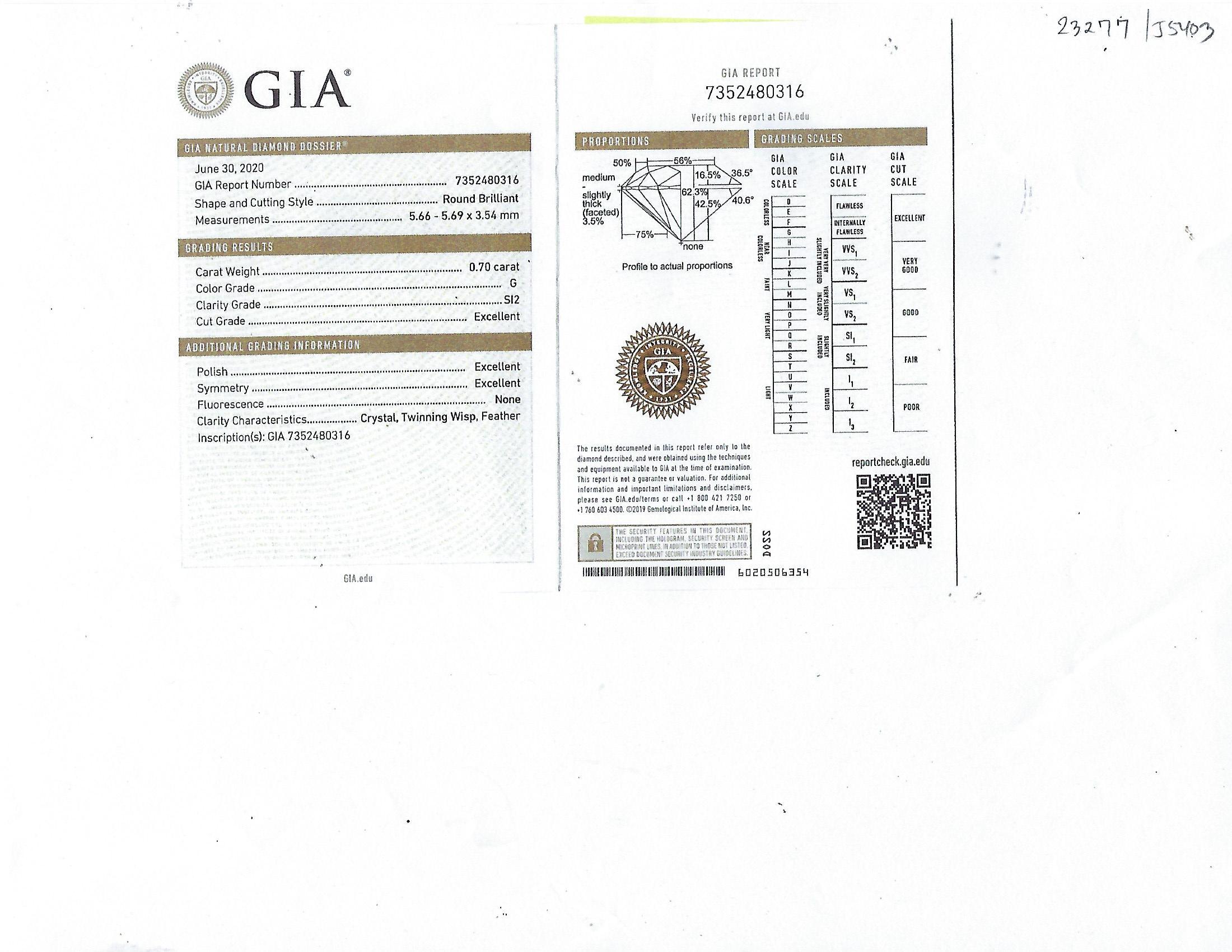 GIA Certified Diamond Stud Earrings 1.40 Carat 18 Karat White Gold 4-Prong In New Condition For Sale In Beverly Hills, CA