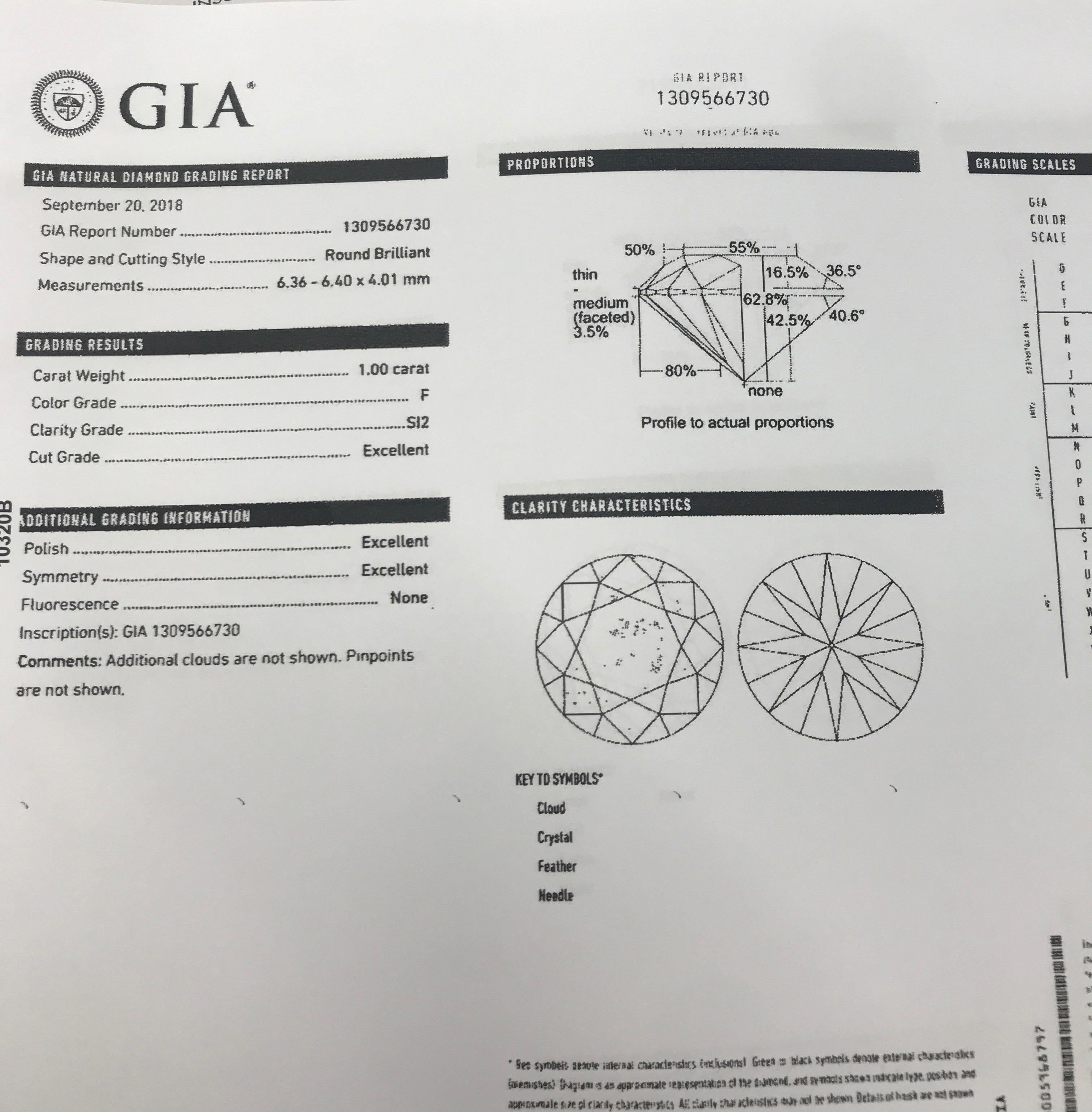 GIA-zertifizierte Diamant-Ohrstecker 2,01 Karat F SI2 3