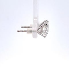 GIA Certified Diamond Stud Earrings 3.04 Carats H-I I1 18 Karat White Gold