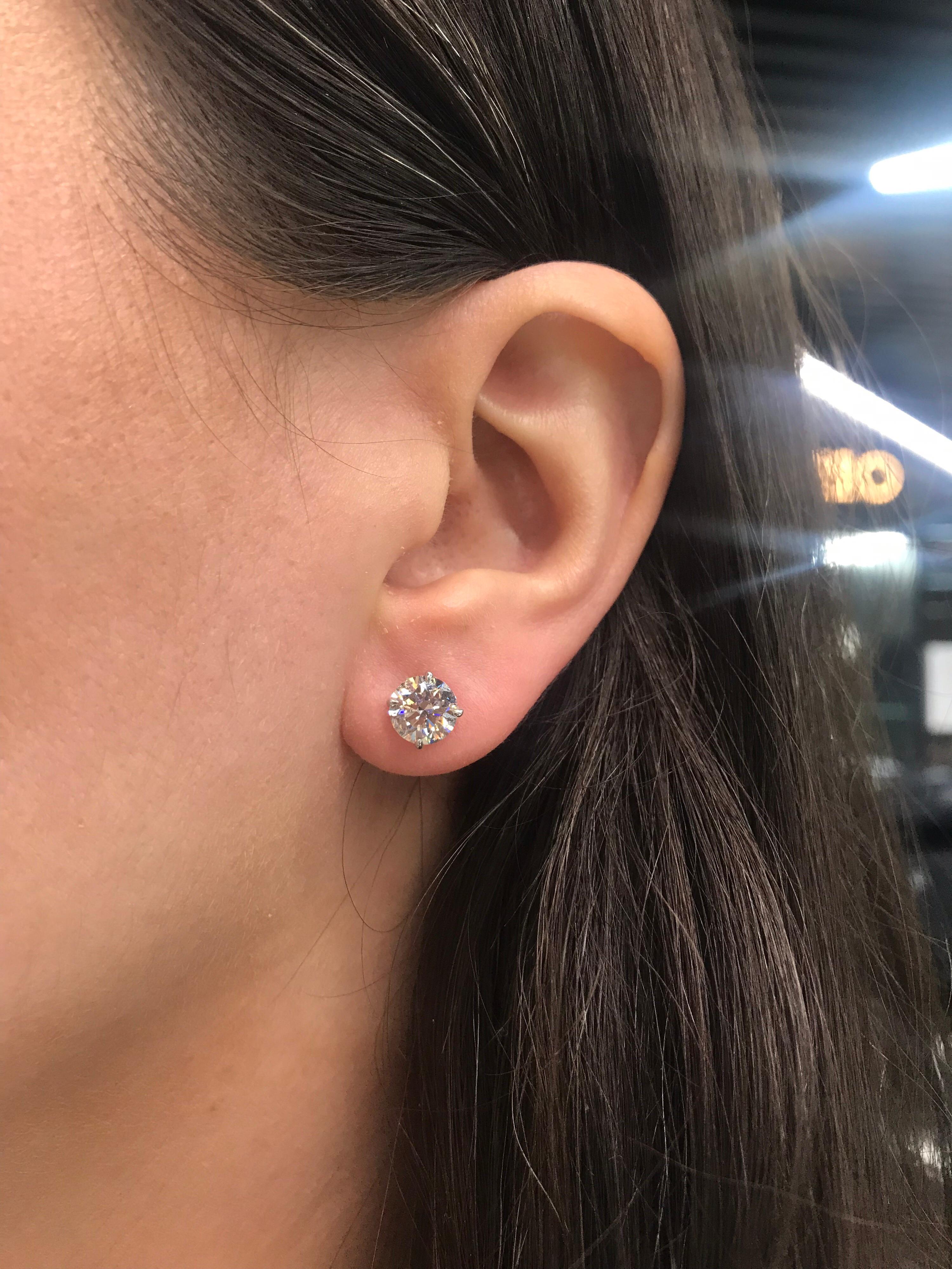 gia certified diamond earrings
