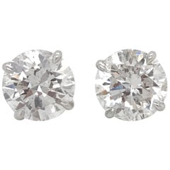 GIA Certified Diamond Stud Earrings 4.71 Carat E-F