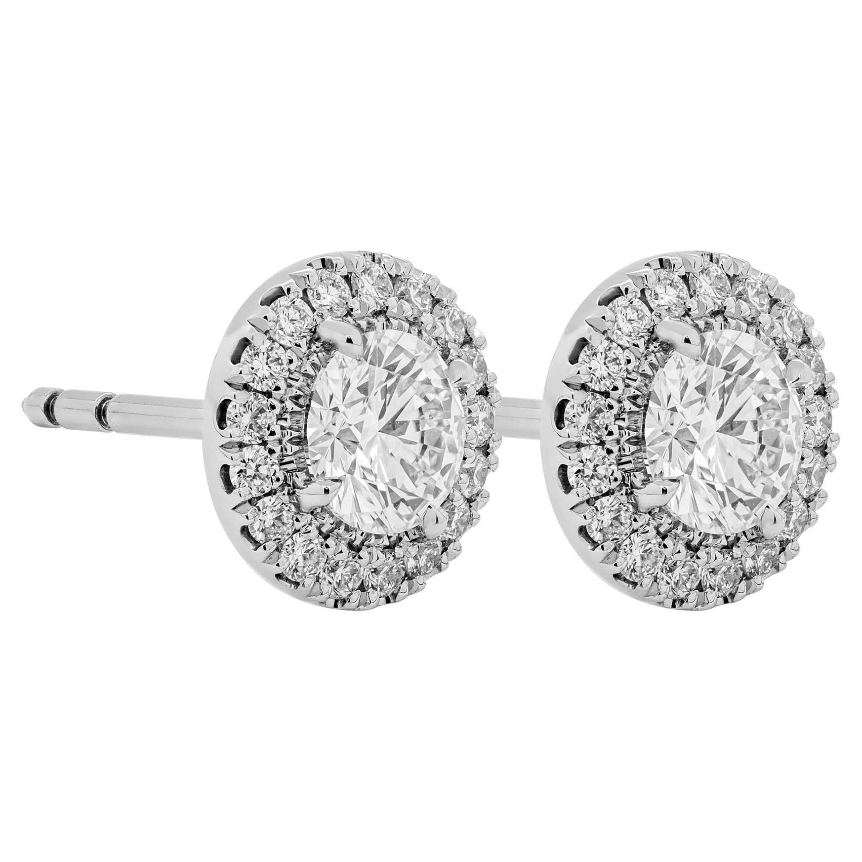 GIA Certified Diamond Stud Earrings 0.60ct each For Sale
