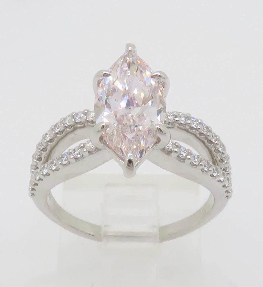 GIA zertifiziert Erde Mined 2,16CT Pink Diamond in 14k Weißgold im Angebot 7
