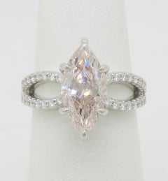 GIA Certified Earth Mined 2.16CT Pink Diamond in 14k White Gold