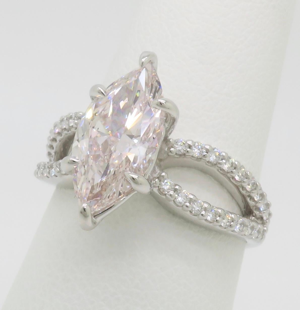GIA zertifiziert Erde Mined 2,16CT Pink Diamond in 14k Weißgold im Zustand „Neu“ im Angebot in Webster, NY