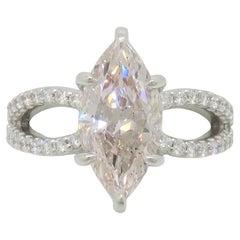 GIA zertifiziert Erde Mined 2,16CT Pink Diamond in 14k Weißgold