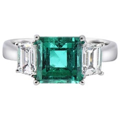 Laviere GIA Certified Emerald and Diamond Ring