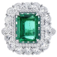 Laviere GIA Certified Emerald and Diamond Ring