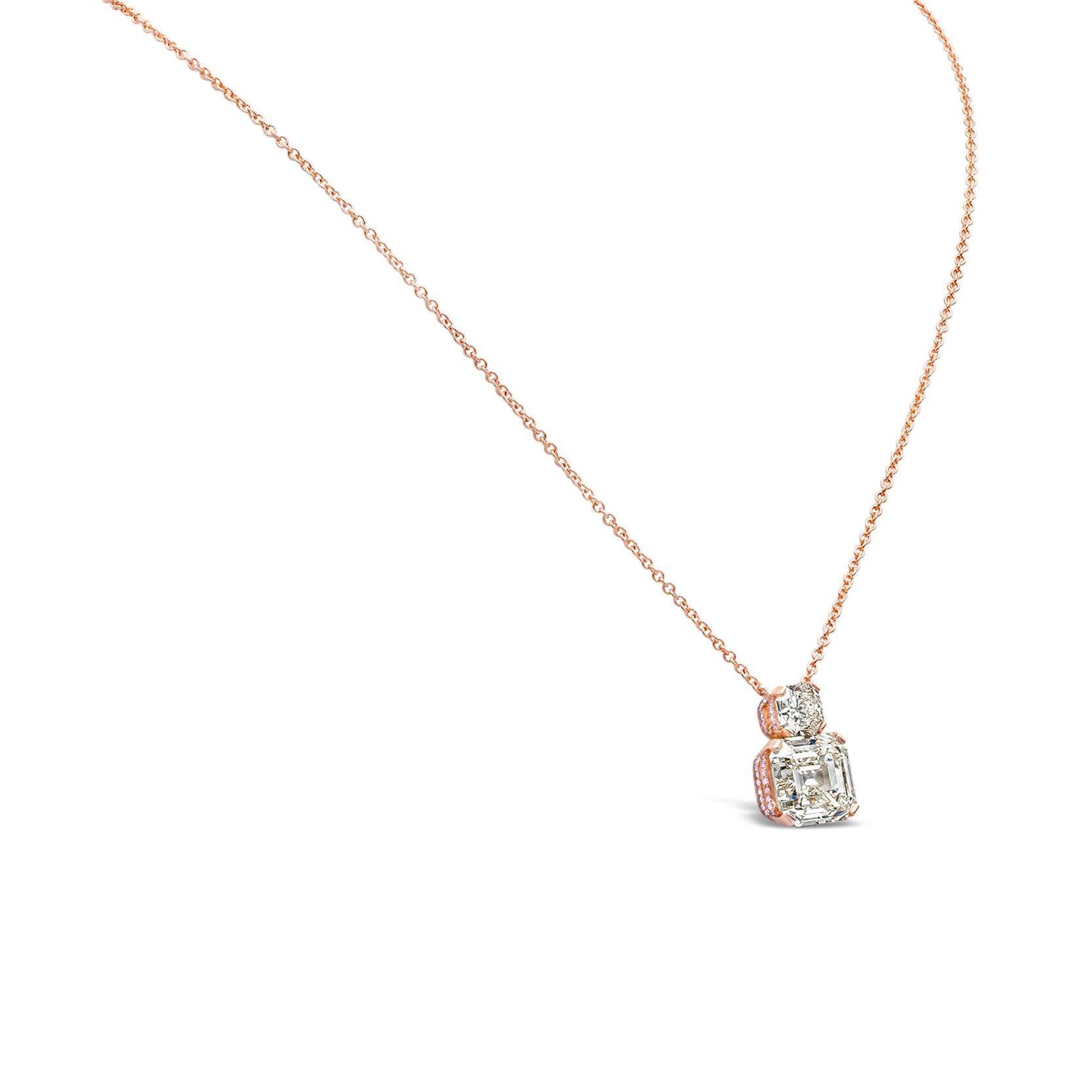Contemporain Roman Malakov, collier à pendentif en diamants taille mixte de 9,26 carats, certifié GIA  en vente
