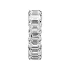 GIA Certified Emerald Cut Anniversary Band in Platinum 14.4 Carat 0.90ct Each