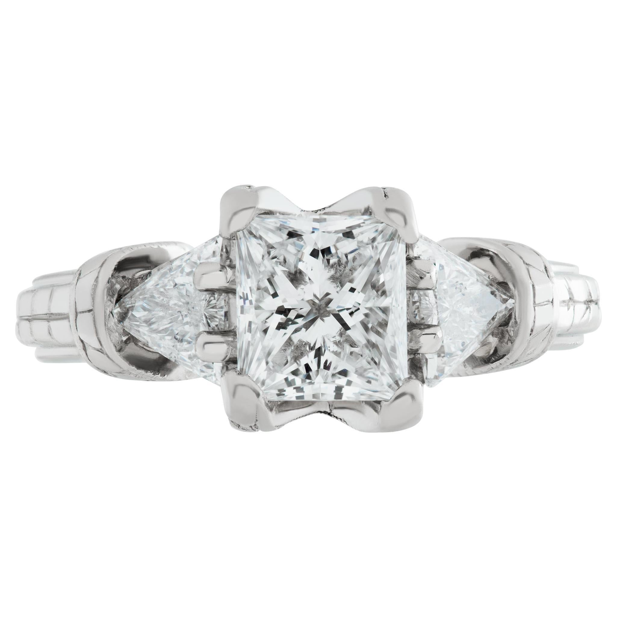 GIA Certified Emerald Cut Diamond 1.04 Carat 'D Color, VS1 Clarity' Ring