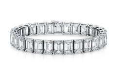 GIA Certified Emerald Cut Diamond Bracelet