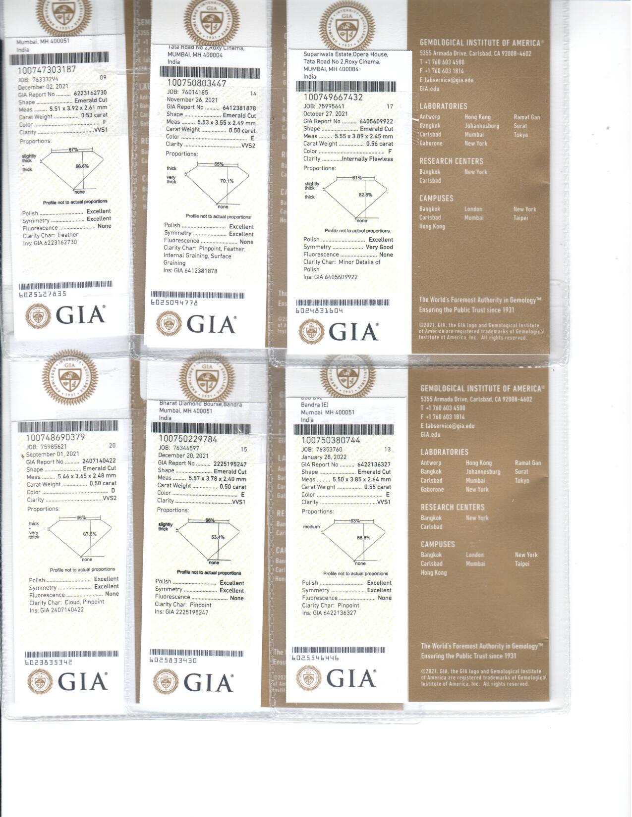 Anello per l'eternità con diamanti taglio smeraldo certificati GIA 9,20 CTS D-F If-VS2 in platino in vendita 2
