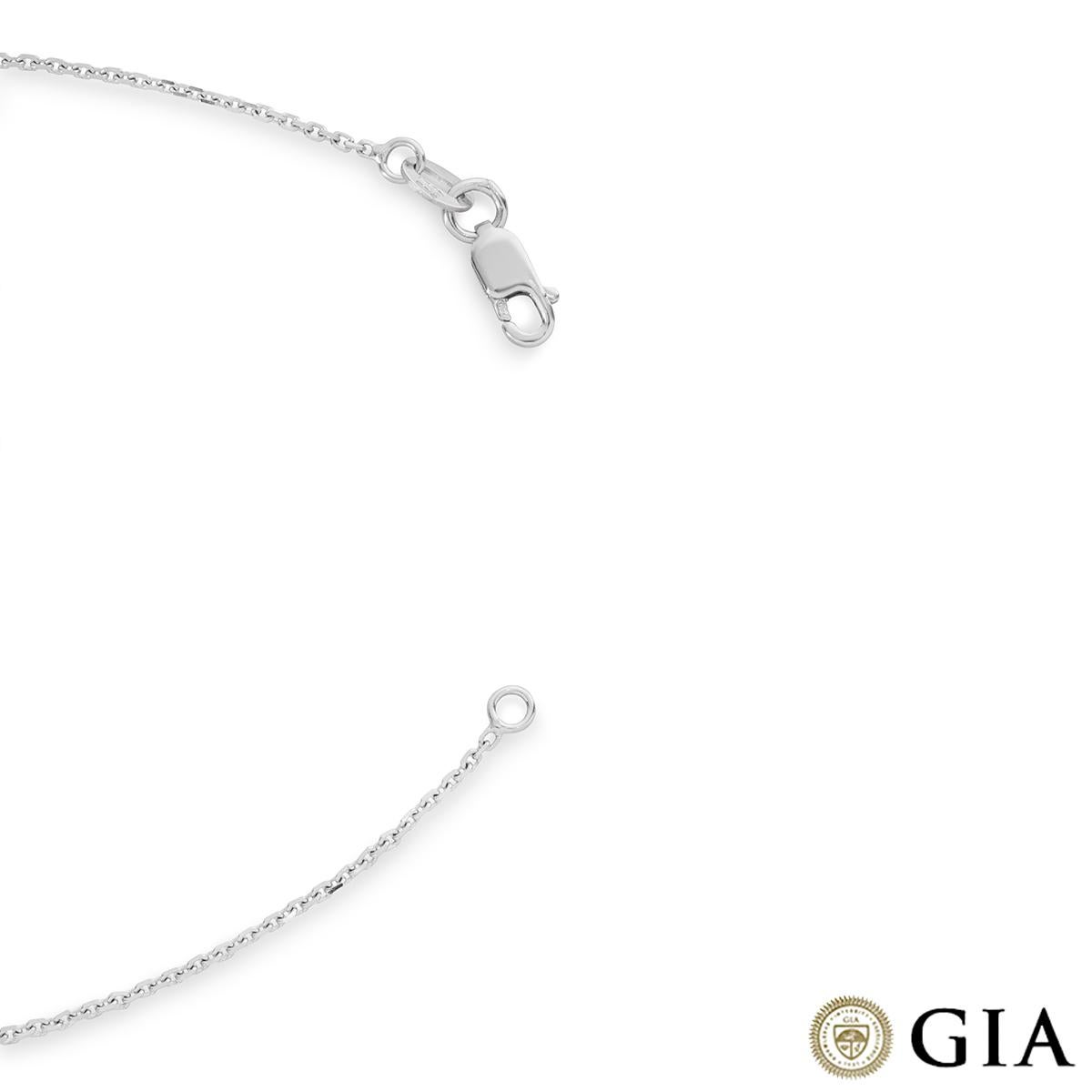 Women's or Men's GIA Certified Emerald Cut Diamond Pendant 0.41 Carat E/SI1 For Sale