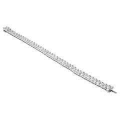 GIA Certified Emerald Cut Diamonds Tennis Bracelet in Platinum, '0.60ct Each'