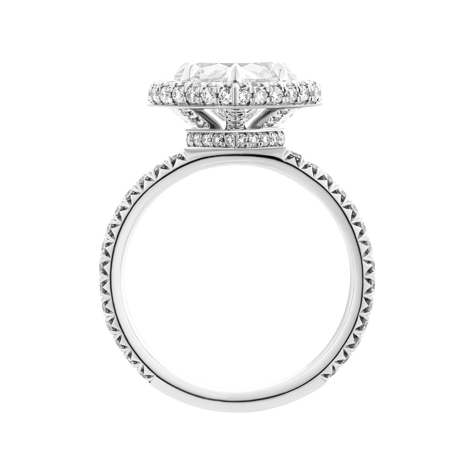 GIA-zertifizierter Verlobungsring mit 2,01 Karat H VS1 herzförmigem Diamant (Herzschliff) im Angebot