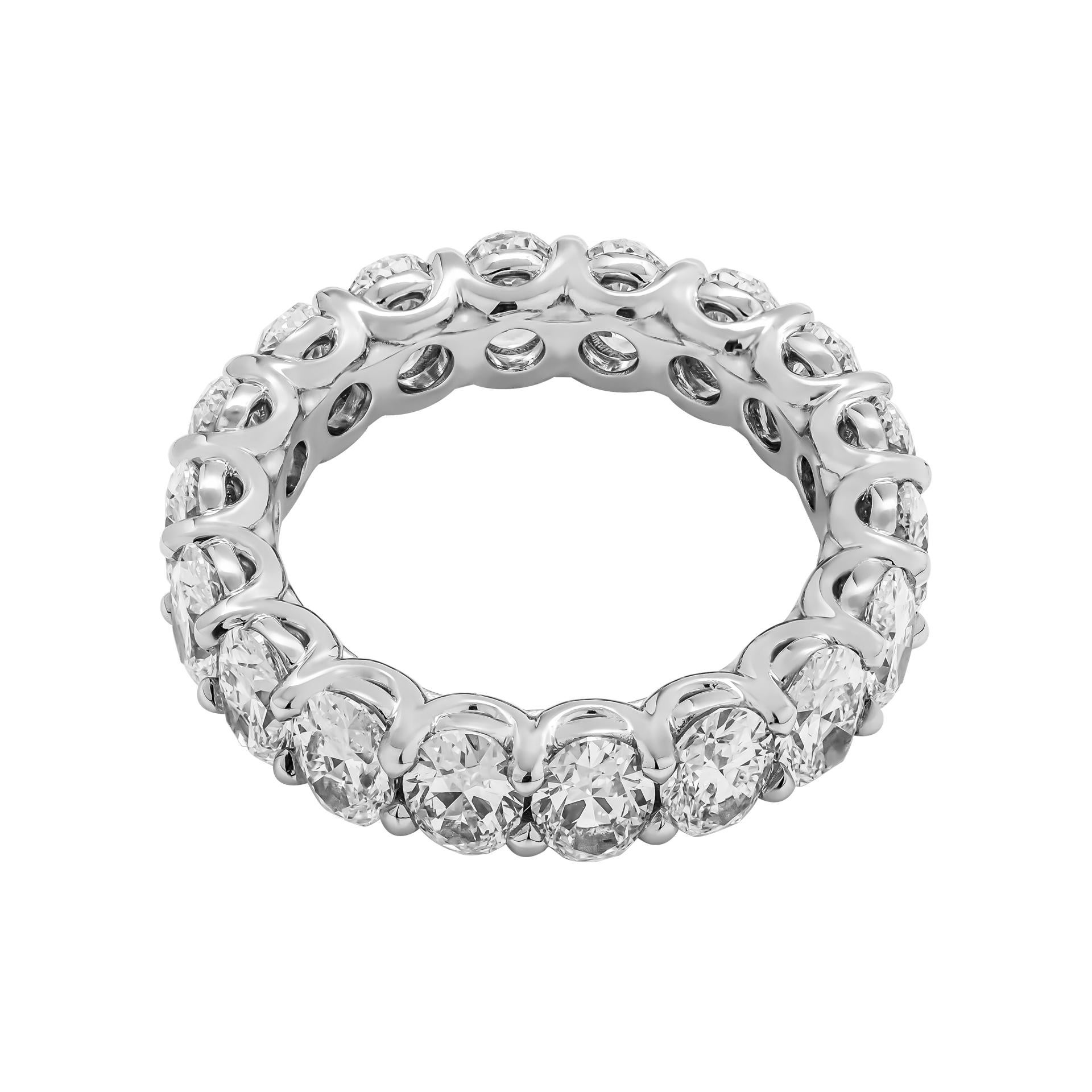 Oval Cut GIA Certified Eternity Band with 5.43 Carat Oval Diamonds