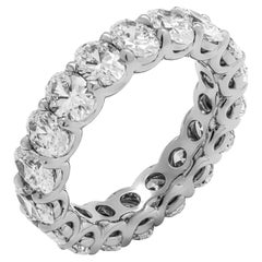 GIA Certified Eternity Band with 5.43 Carat Oval Diamonds