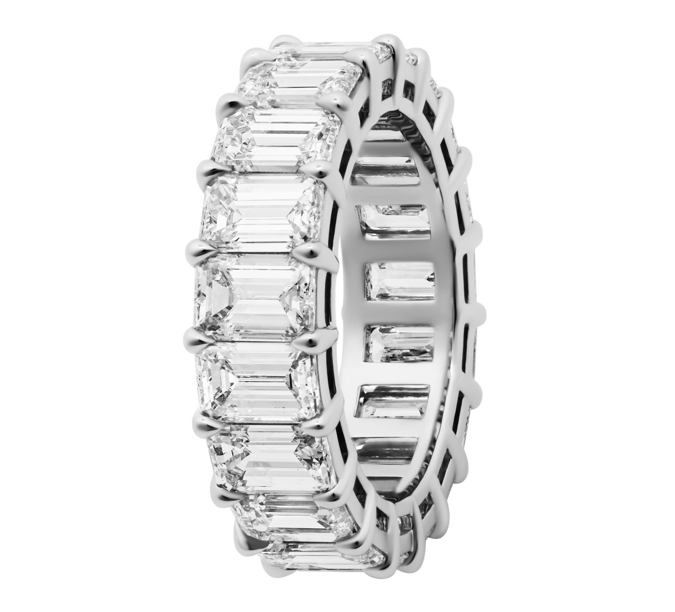 GIA Certified Eternity Band with Emerald Cut Diamonds (0.40 each) In New Condition For Sale In New York, NY