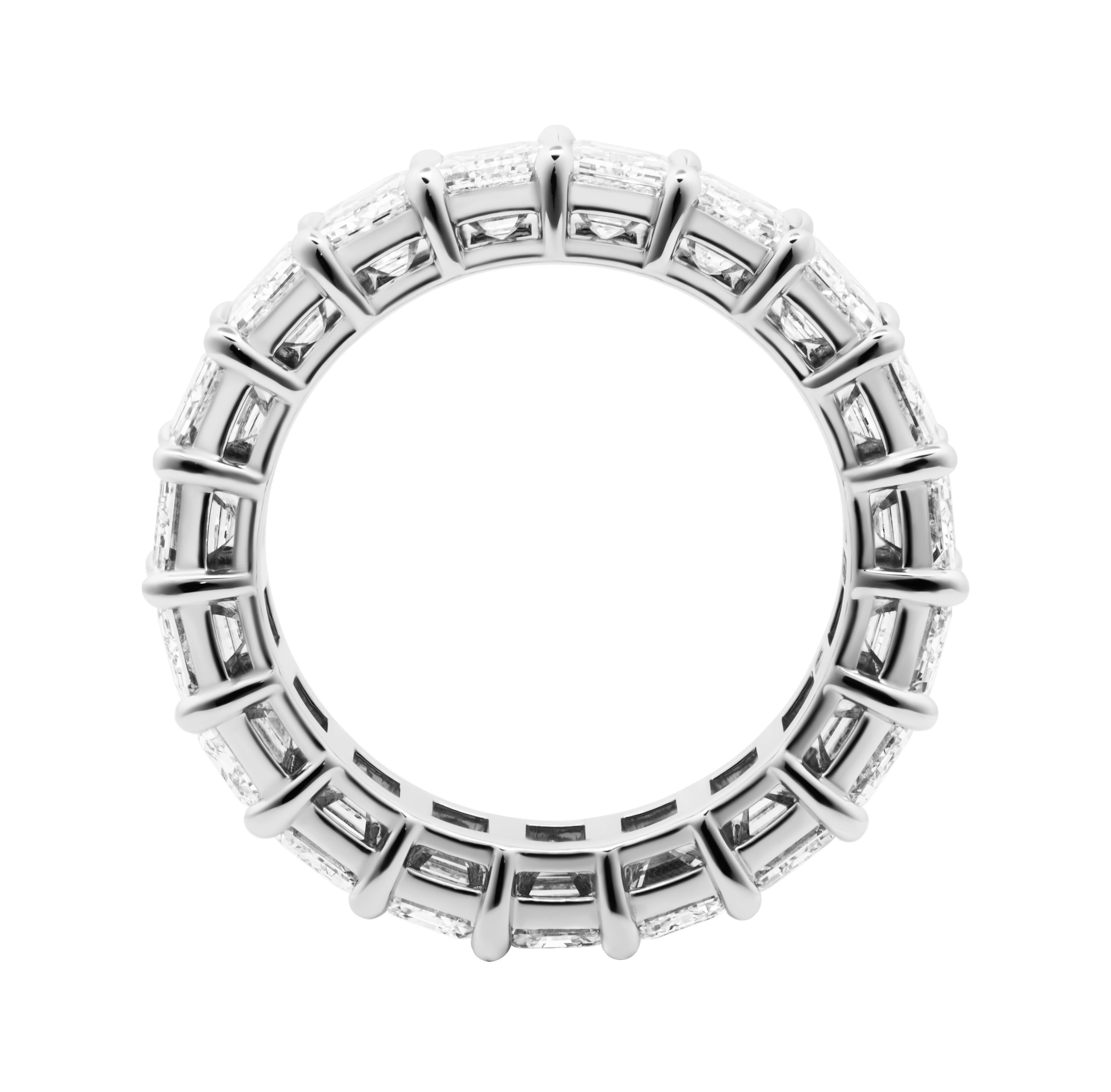 Women's or Men's GIA Certified Eternity Band with Emerald Cut Diamonds (0.40 each) For Sale