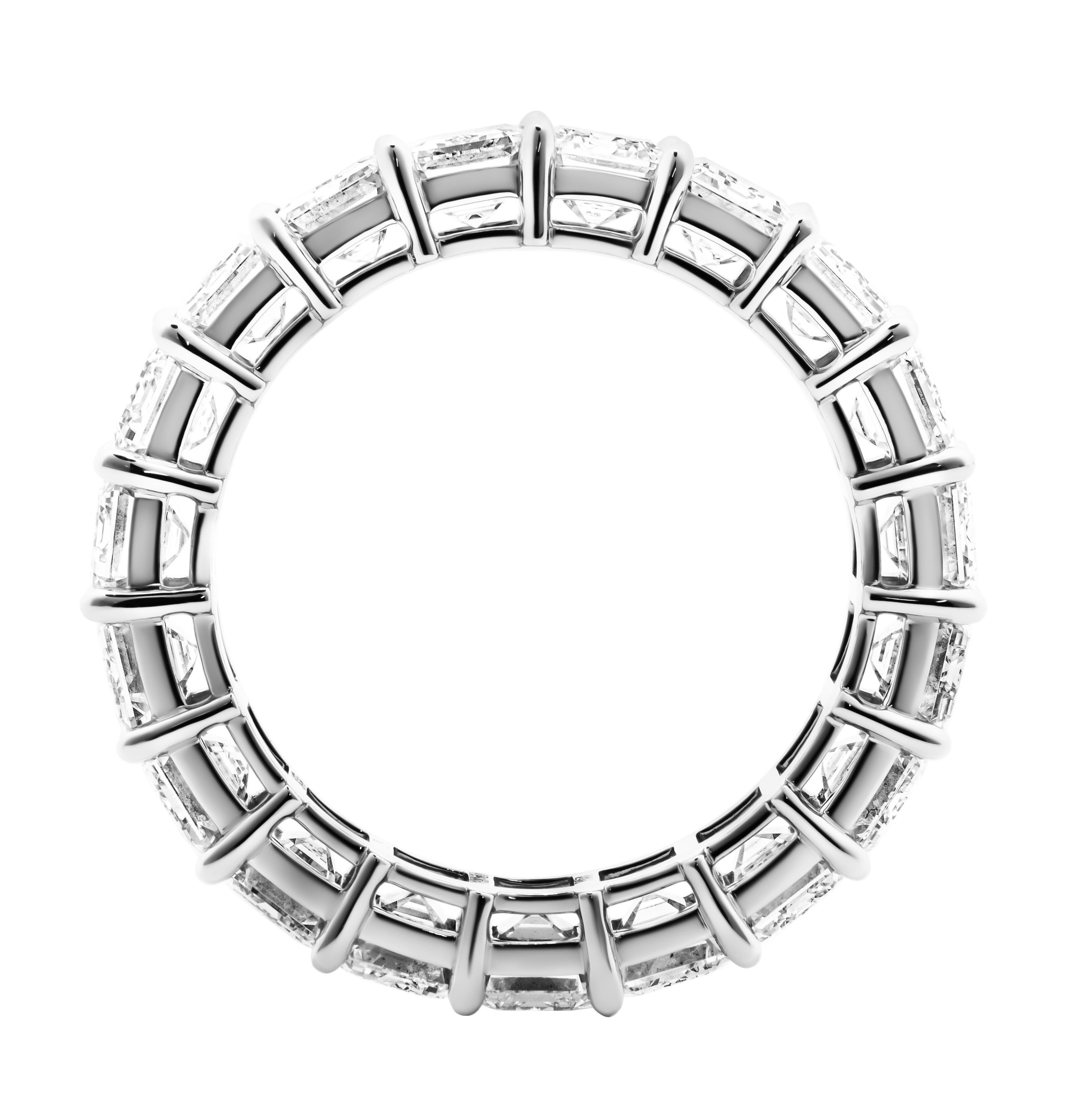 GIA Certified Eternity Band with Emerald Cut Diamonds (0.50 each) In New Condition For Sale In New York, NY