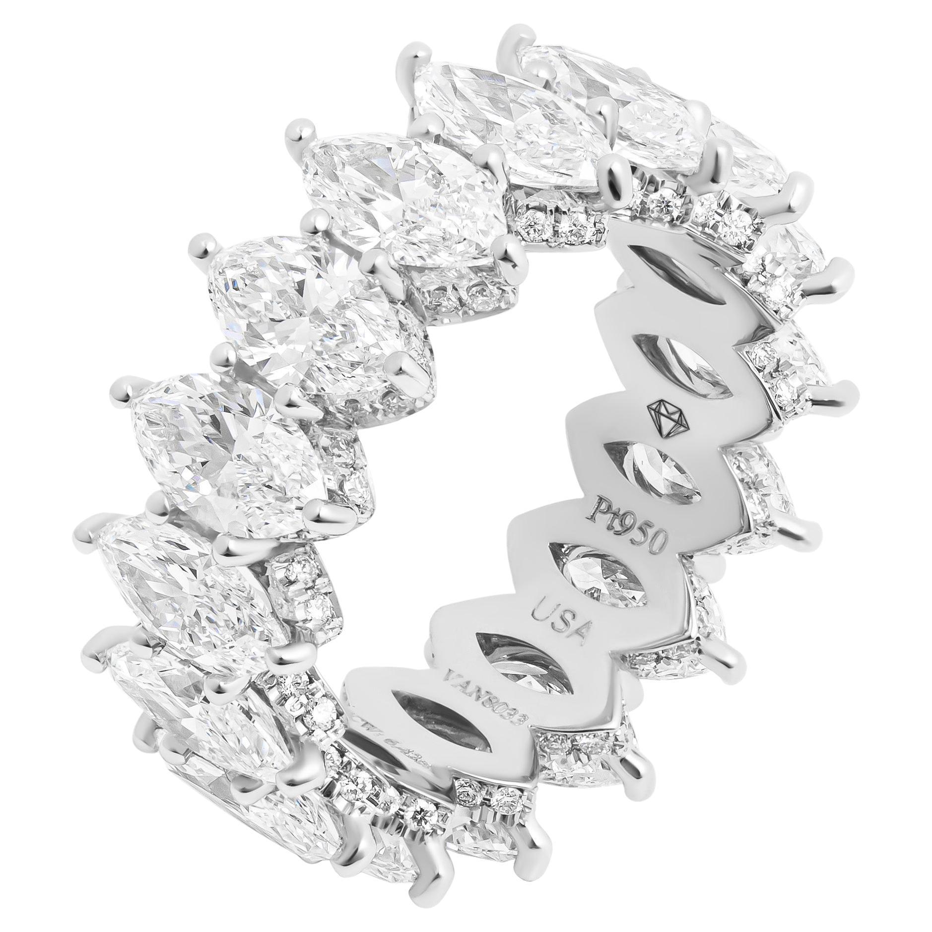 GIA Certified Eternity Band with Marquee Diamonds