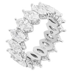 GIA Certified Eternity Band with Marquee Diamonds