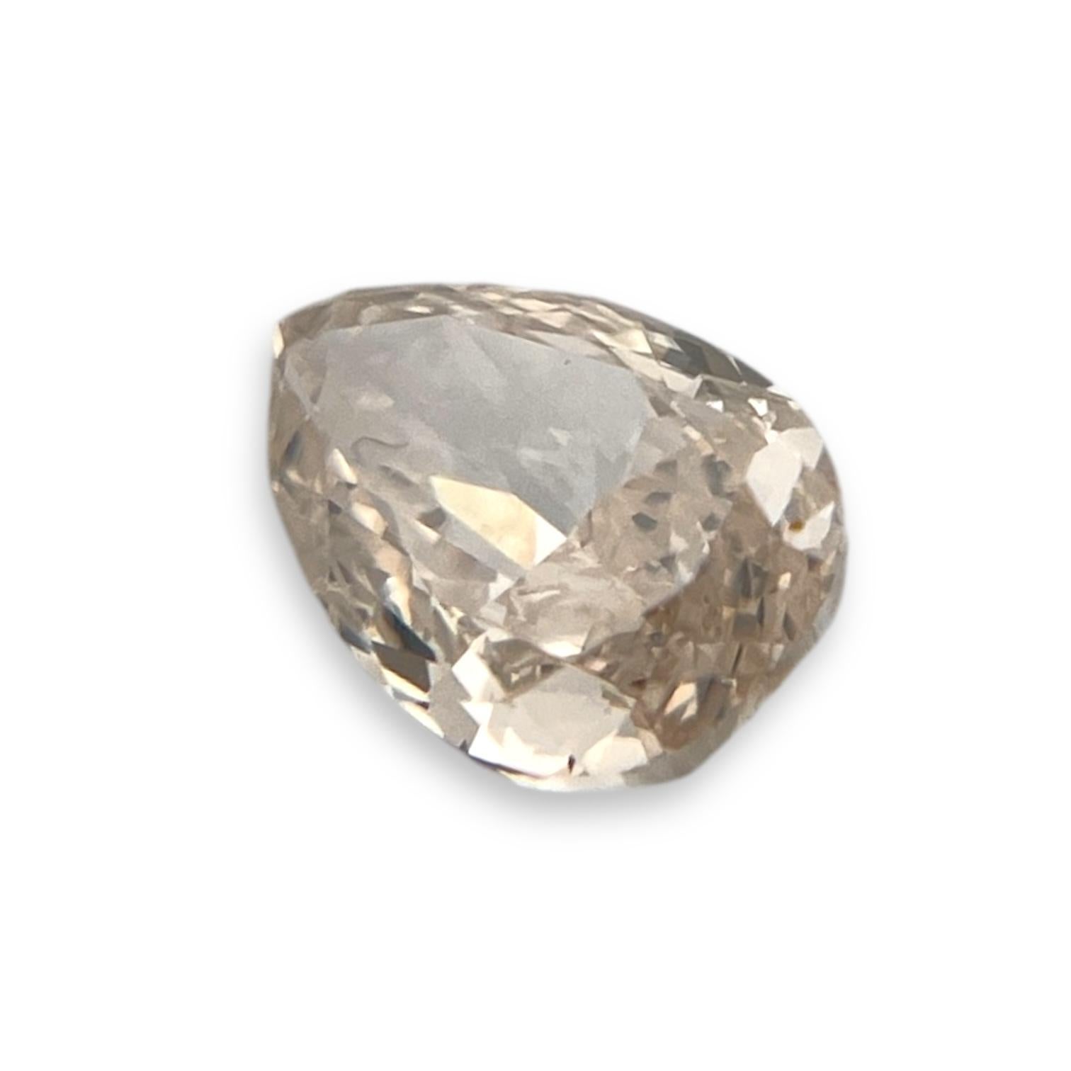 Taglio a goccia Certificato GIA Squisito diamante naturale taglio pera da 1,01ct SI2 M in vendita